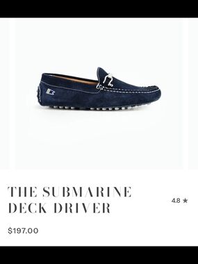 The Submarine Deck Driver Suede Loafer in Navy